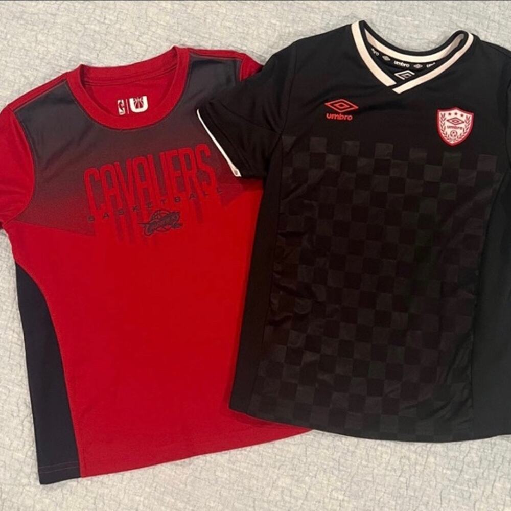 Cavaliers & Umbro Soccer Boys Size 8 Sports Shirt Bundle